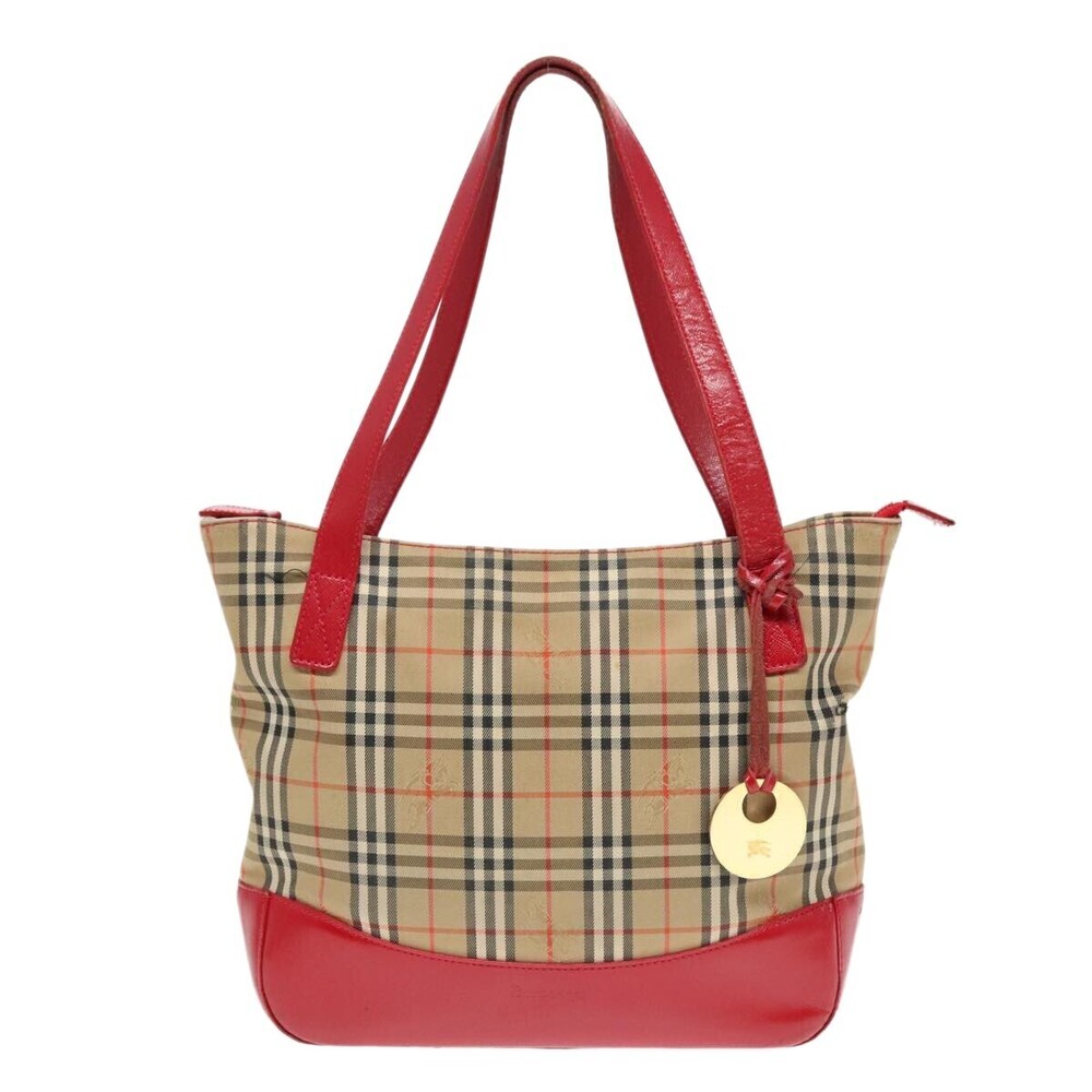 Burberry Nova Check Tote Canvas and Leather